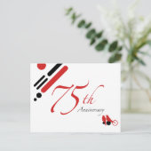 75e Jubileum (gematigde vogels) Briefkaart (Staand voorkant)
