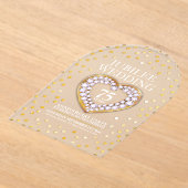 75e jubileum huwelijksverjaardag Hart Acryl Uitnodigingen (Laagn)