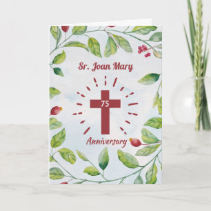 75e Jubileum naar Nun Cross in krans Kaart