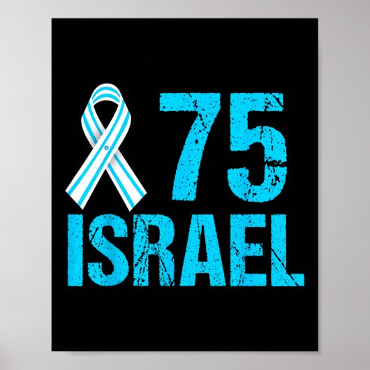 75e Jubileum Onafhankelijkheidsdag Yom Ha’atzma’ut Poster (Voorkant)