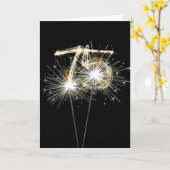 75e Jubileum op zwarte reservekopers Kaart (Gele Bloem)