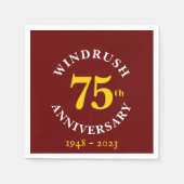 75e Jubileum papier met windruitgeneratie Servet (Voorkant)