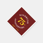 75e Jubileum papier met windruitgeneratie Servet (Hoek)