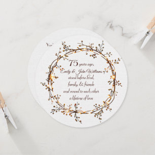 75e Jubileum Party Glowing Autumn Berry Krans Kaart