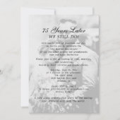 75e Jubileum trouwfoto Elegant Formeel Kaart (Voorkant)