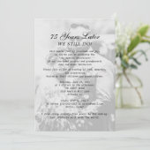 75e Jubileum trouwfoto Elegant Formeel Kaart (Staand voorkant)