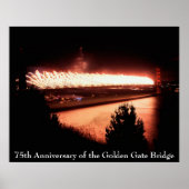 75e Jubileum van de Golden Gate Bridge Poster (Voorkant)