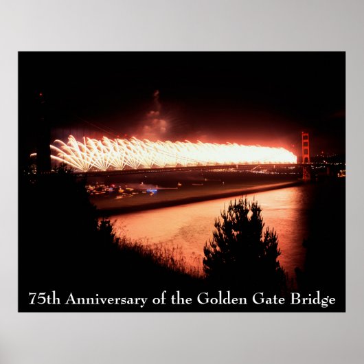 75e Jubileum van de Golden Gate Bridge Poster (Voorkant)