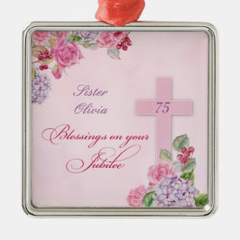 75e Jubileum van het religieuze leven Katholieke n Metalen Ornament