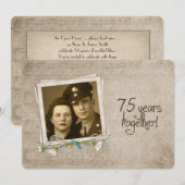 75e Jubileum voor bruiloft Kaart (Voorkant / Achterkant)