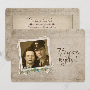 75e Jubileum voor bruiloft Kaart
