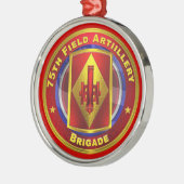 75e kerstfeestelijke hulpbrigade metalen ornament (Links)