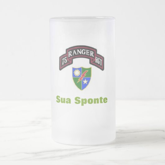 75e legerwoede, voorgevroren Beer Stein Matglas Bierpul (Center)