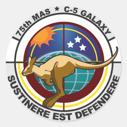 75e MAS "New Era Logo"-Sticker Ronde Sticker (Voorkant)