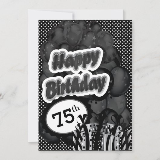 75e mijlpaal verjaardag kaart (Voorkant)