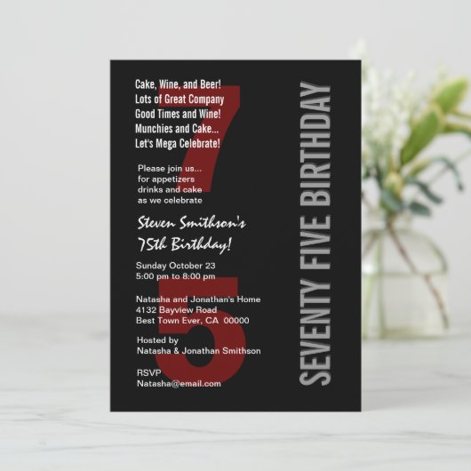 75e moderne zwarte bruidsschat V04 Kaart (Staand voorkant)