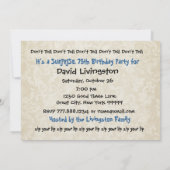 75e OPLEIDING Blauw en Midnight Birthday Party Kaart (Achterkant)