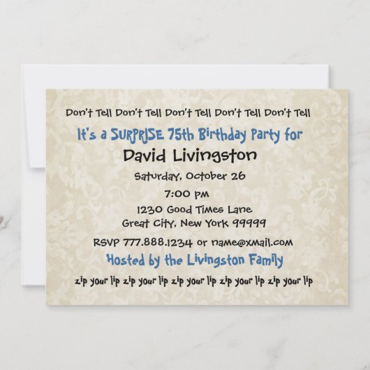 75e OPLEIDING Blauw en Midnight Birthday Party Kaart (Achterkant)