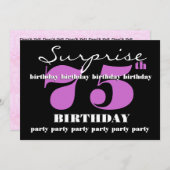 75e OPLEIDING Paarse Sjabloon van de geboorte Kaart (Voorkant / Achterkant)