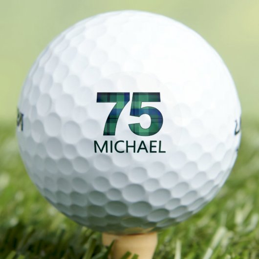 75e Plaid cadeau voor papa - 75 en legendarische Golfballen