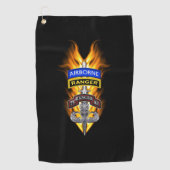 75e Ranger Airborne Flaming Dagger Golfhanddoek (Voorkant)