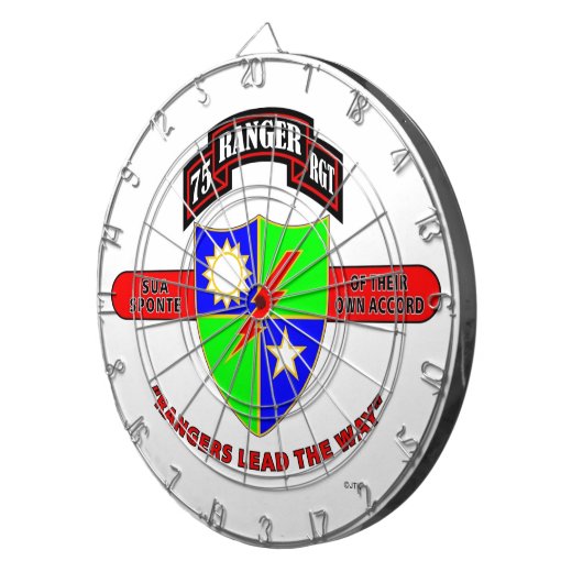 75E RANGER BATTALION "ARMY RANGERS" DARTBORD (Voorkant Rechts)