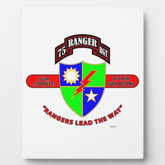 75E RANGER BATTALION "ARMY RANGERS" FOTOPLAAT (Voorkant)