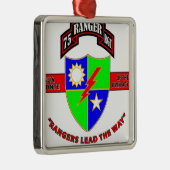 75E RANGER BATTALION "ARMY RANGERS" METALEN ORNAMENT (Rechts)