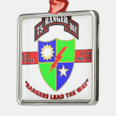 75E RANGER BATTALION "ARMY RANGERS" METALEN ORNAMENT (Links)
