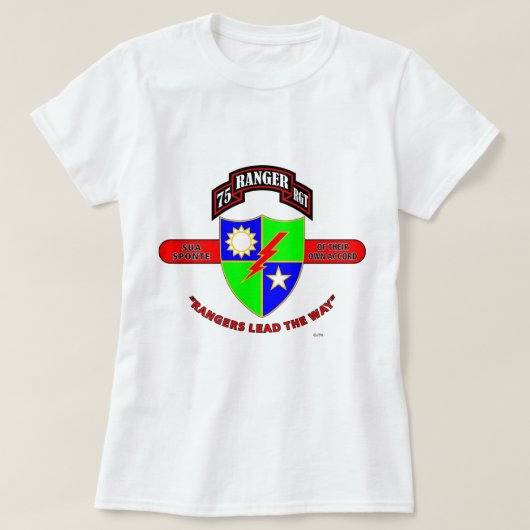 75E RANGER BATTALION "ARMY RANGERS" T-SHIRT (Design voorkant)