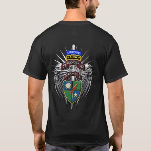 75e Ranger Regiment 1e bataljon (1e Bat) T-shirt (Achterkant)