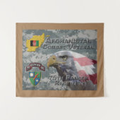 75e Ranger Regiment Afghaans gevechtsveteraan Wandkleed (Voorkant (horizontaal))