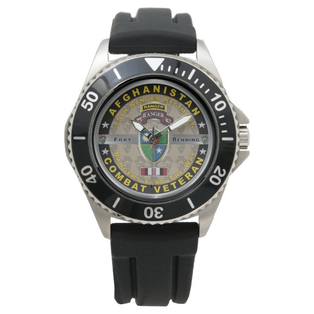 75e Ranger Regiment Afghanistan Combat Veteran Horloge (Voorkant)