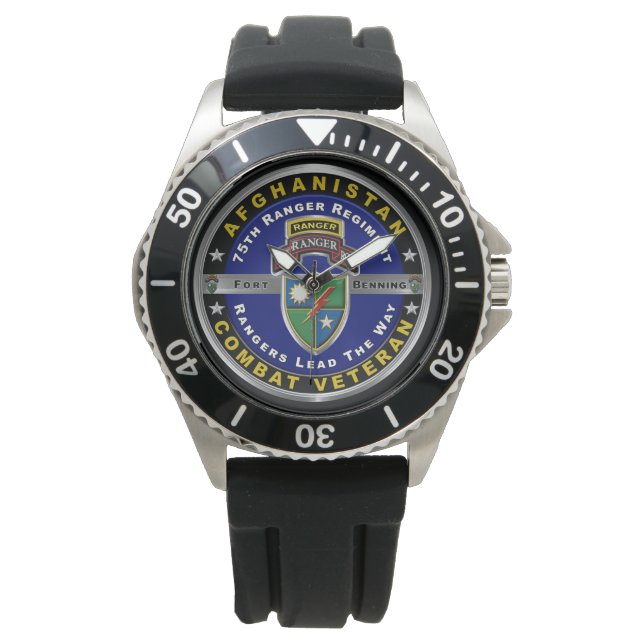 75e Ranger Regiment Afghanistan Combat Veteran Horloge (Voorkant)