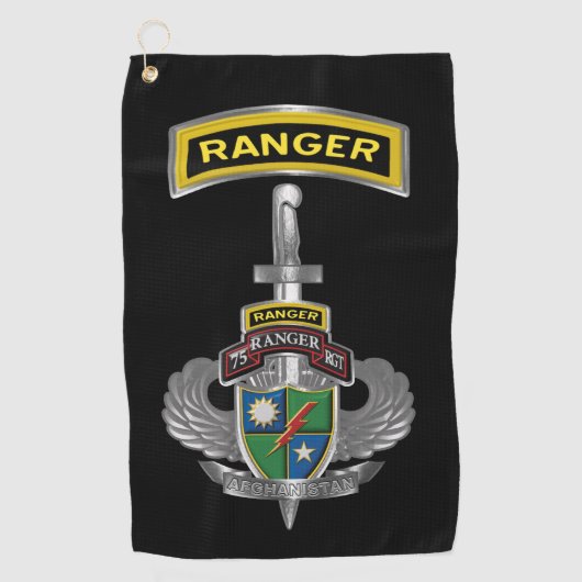 75e Ranger Regiment Afghanistan Veteraan Golfhanddoek (Voorkant)