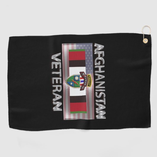 75e Ranger Regiment Afghanistan Veteraan Golfhanddoek (Horizontaal)