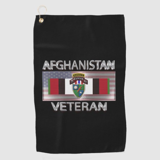 75e Ranger Regiment Afghanistan Veteraan Golfhanddoek (Voorkant)