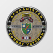 75e Ranger Regiment Afghanistan Veteraan Raamsticker (Vel)