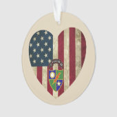 75e Ranger Regiment American Heart Flag Ornament (voorkant)