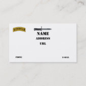 75e Ranger Regiment Army Rangers Fort Benning vet Visitekaartje (Voorkant)
