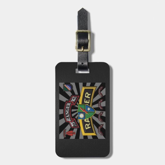 75e Ranger Regiment Bagagelabel (Voorkant verticaal)