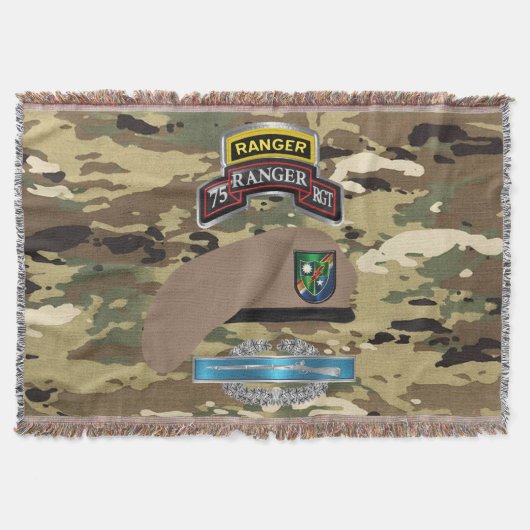 75e Ranger Regiment Combat Veteran Camo Deken (Voorkant)