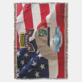 75e Ranger Regiment Combat Veteran Deken (Voorkant Verticaal)