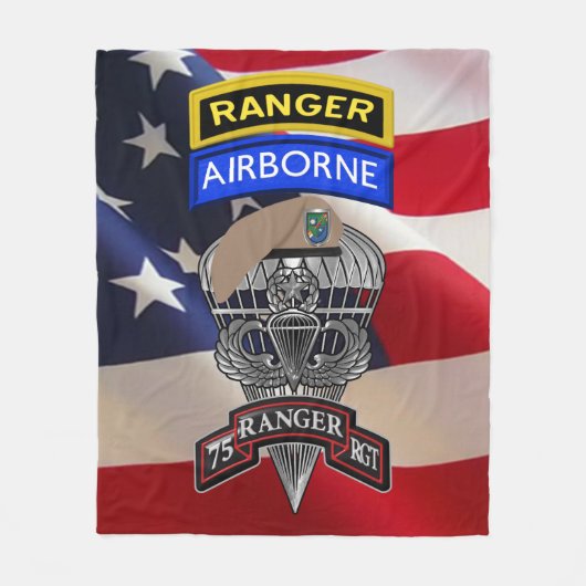 75e Ranger Regiment Fleece Deken (Voorkant)