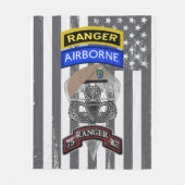75e Ranger Regiment Fleece Deken (Voorkant)