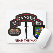 75E RANGER REGIMENT HOOFDKARTERS MOUSEPAD MUISMAT (Met muis)