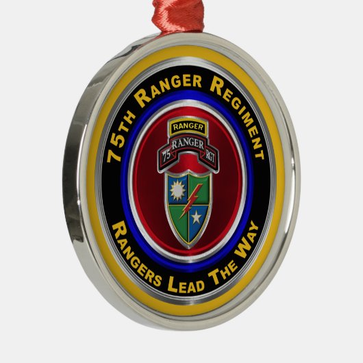 75e Ranger Regiment Keepomwille Kerstmis Metalen Ornament (Rechts)