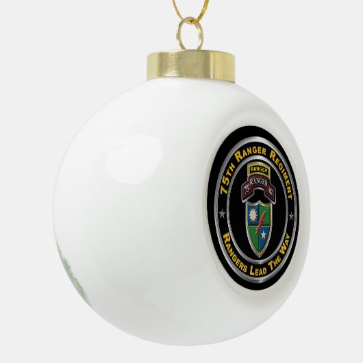 75e Ranger Regiment Keramische Bal Ornament (Links)