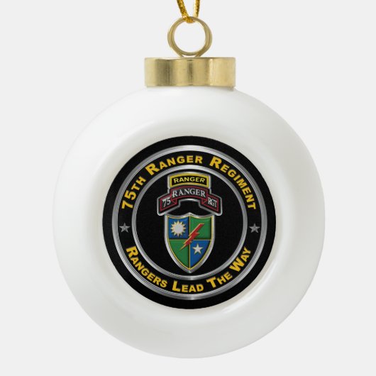 75e Ranger Regiment Keramische Bal Ornament (Voorkant)