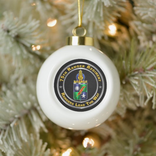 75e Ranger Regiment Keramische Bal Ornament (Boom)